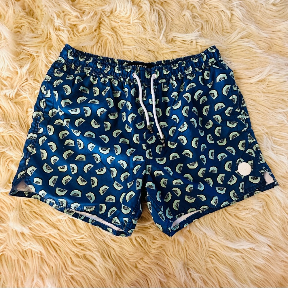 Native Youth honeydew melon swim trunks
